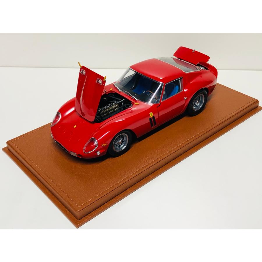 BBR 1/18 ディスプレイケース ブラックカーボンファイバーレザーベース B.B.R BBR 1/18スケール用 ディスプレイケース 台座セット ブラウン