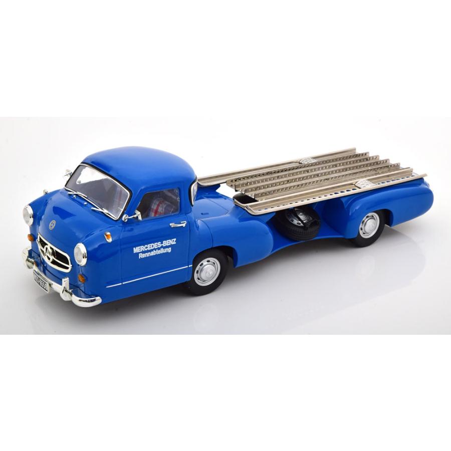 Werk83 1/18 Mercedes Benz Renntransporter Blaue Wunder 1955 + W196