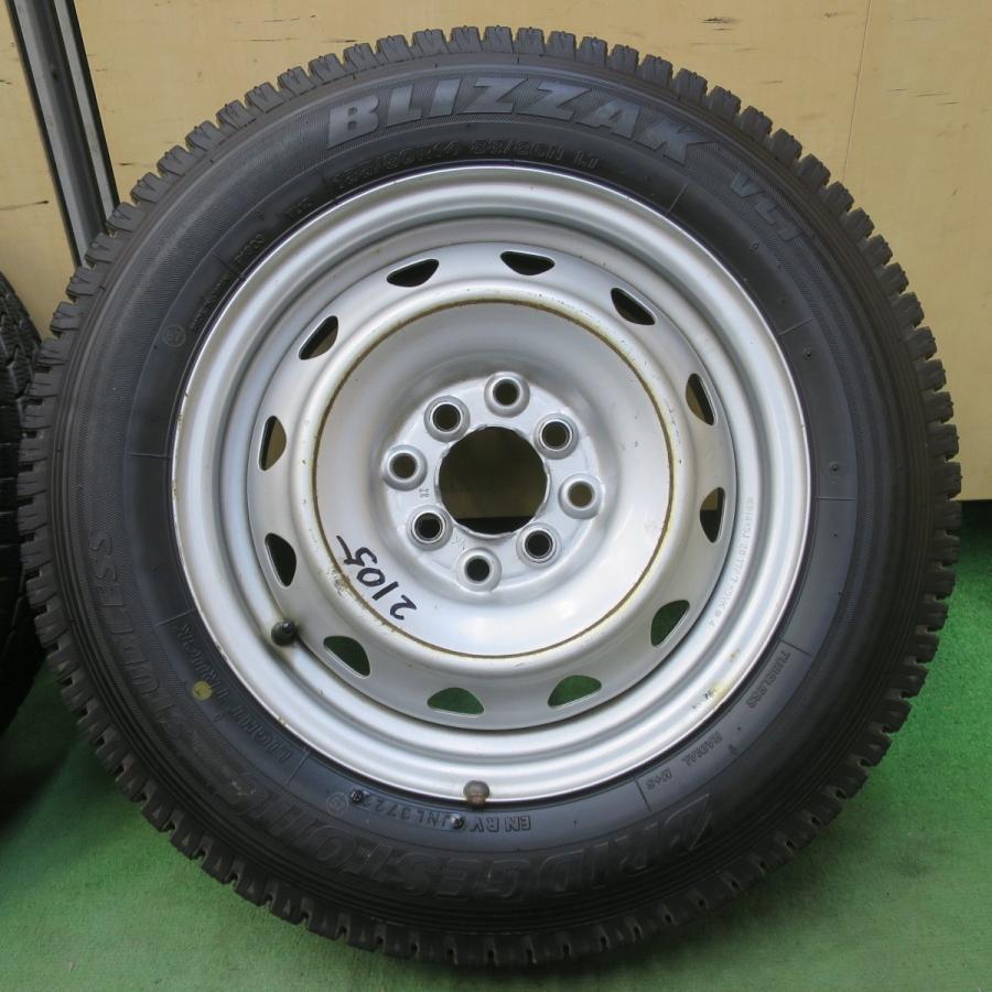 車 ブリヂストンサマータイヤ155／80R14 88／86N LT鉄ホイール付き深溝