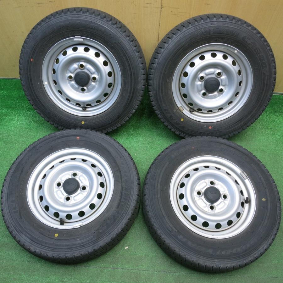 バリ溝！キレイ！9分☆ダイハツ ハイゼット 純正 スチール 145R12 6PR