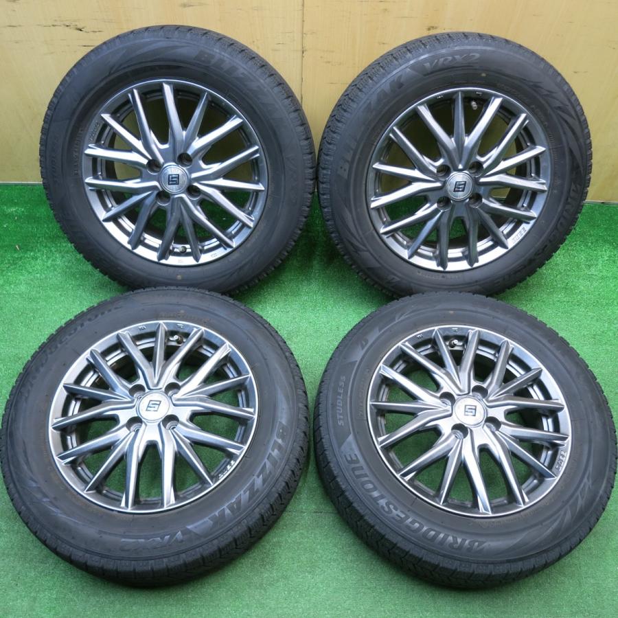 【走行浅】スタッドレスタイヤ vrx2 185 65R 15 ホイール付き 美品 ブリザック 185/65R15インチ ブリヂストン VRX2 4H100 スタッドレス