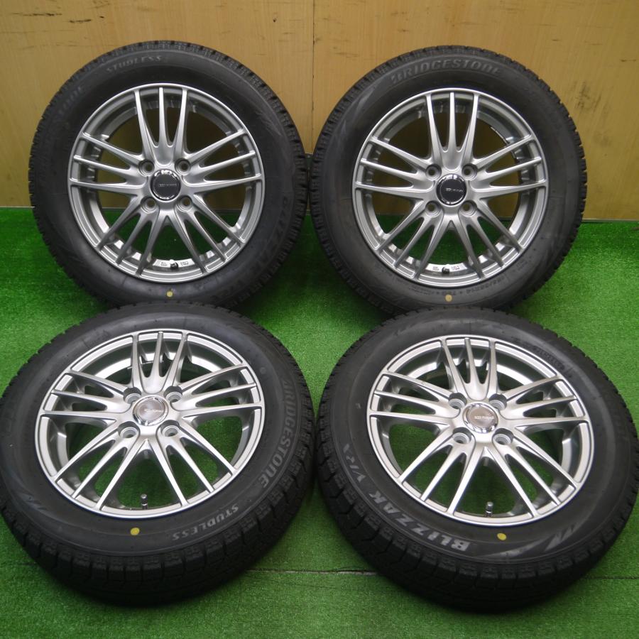 送料無料] バリ溝！キレイ！ほぼ10分☆スタッドレス 155/65R14  