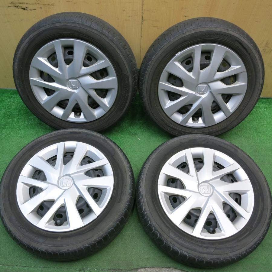 ホンダ　N-BOX 純正ホイールタイヤ　セット4本　155/65R14 タイヤ溝少しあり 4本価格☆ホンダ N-BOX 純正 スチール 155/65R14 ヨコハマ ブルー