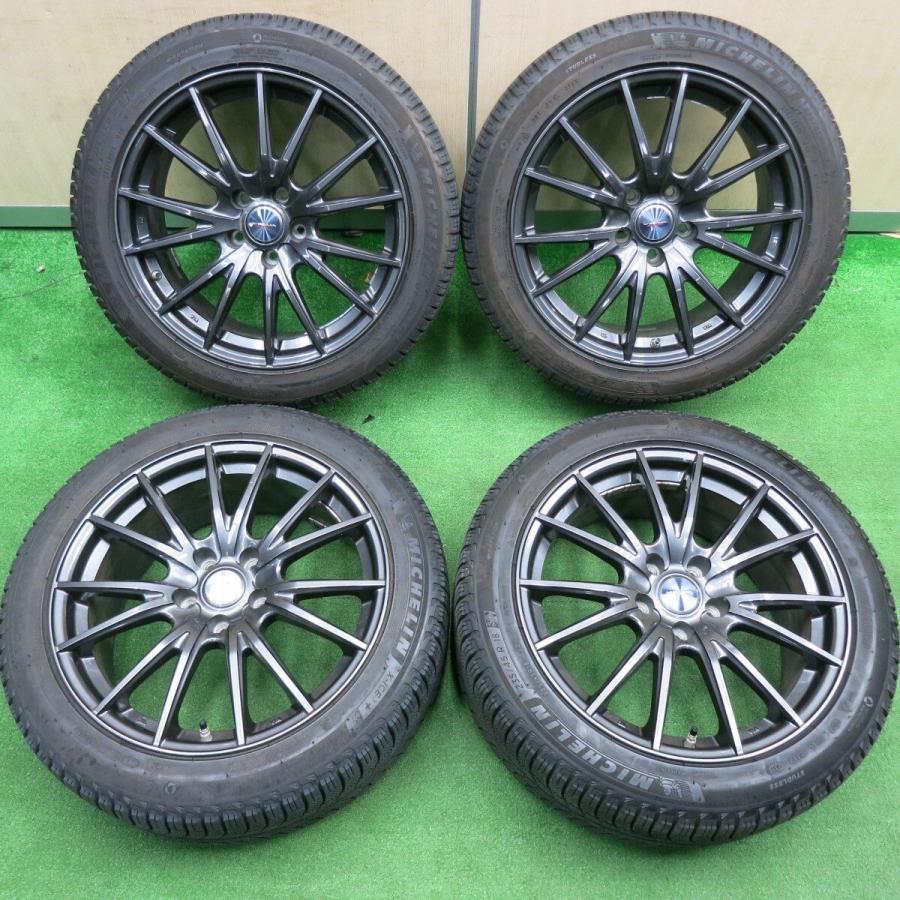 バリ溝！キレイ！9分☆スタッドレス 235/45R18 ミシュラン X-ICE3+ 
