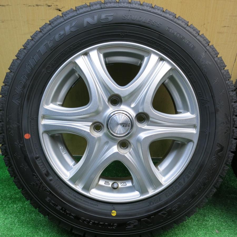 超バリ溝！24年！ほぼ10分☆スタッドレス 145/80R13 オートバックス 