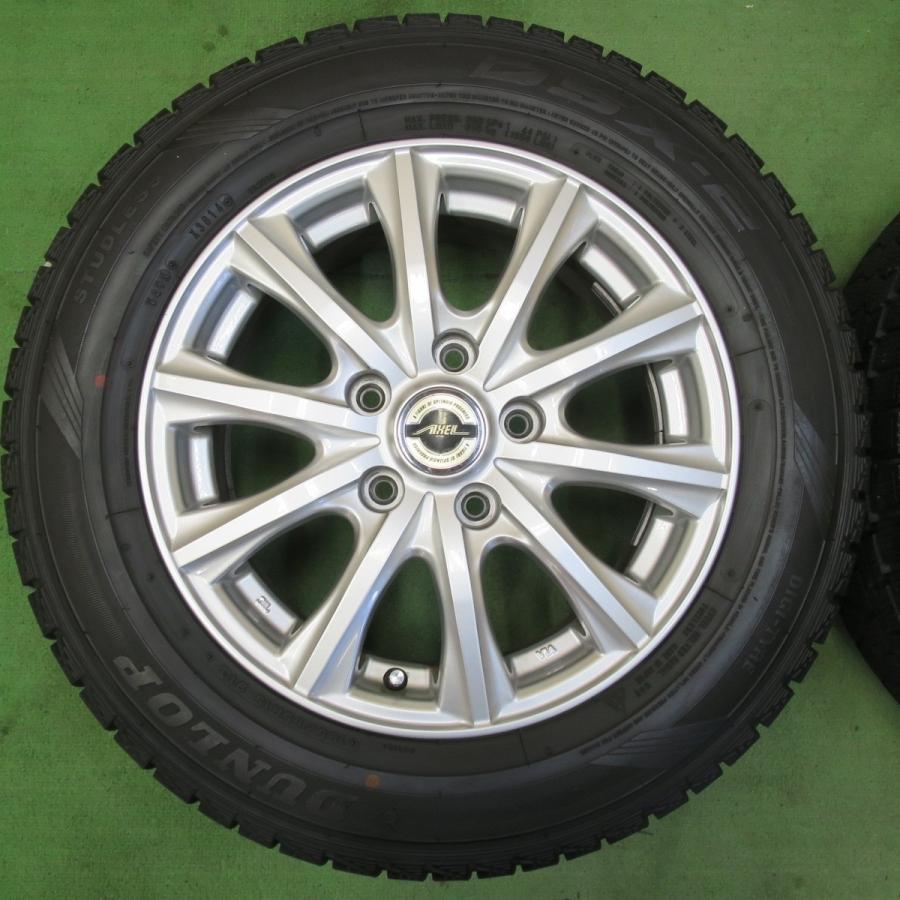 DUNLOP DSX-2 スタッドレスタイヤ アルミホイール4本セット 4本価格☆スタッドレス 195/65R15 ダンロップ DSX-2 AXEL アクセル 15