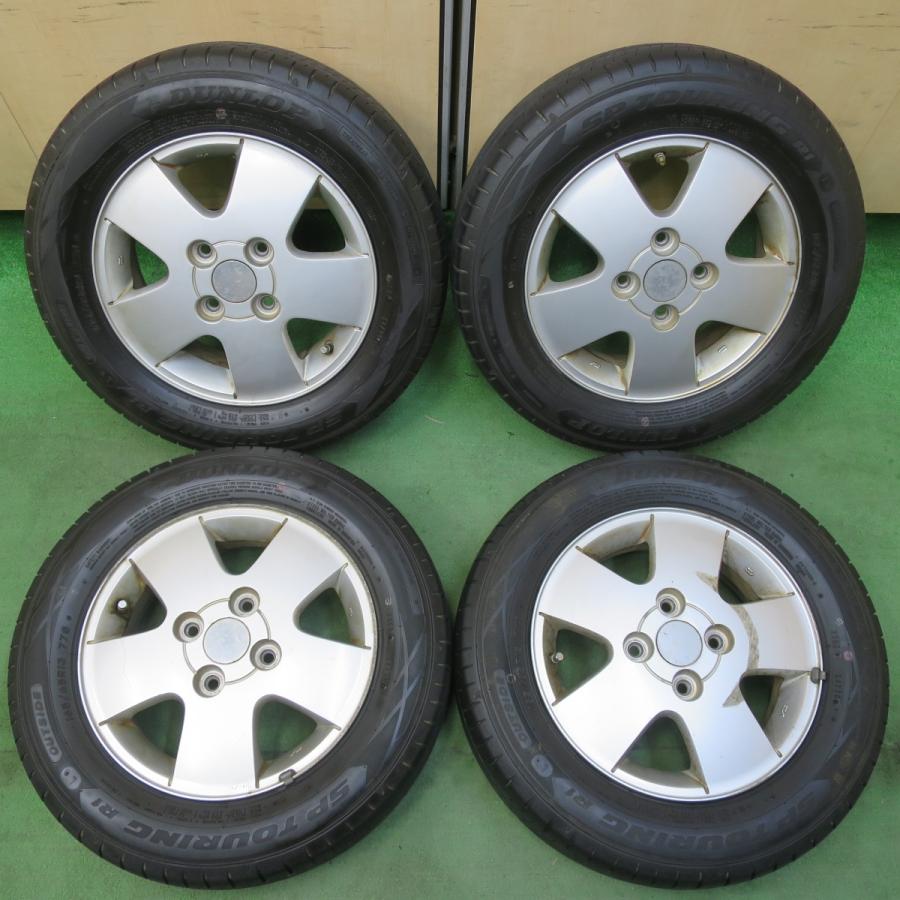 スズキ 純正アルミホイール 165/65r13 エブリィなど 4本セット 4本価格☆スズキ エブリイ ワゴン 純正 165/65R13 ダンロップ SP