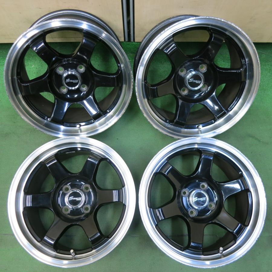 4本価格★STEALTH RACING ステルスレーシング 15インチ ホイール 15×8JJ PCD100/4H★5072304SYホ ...