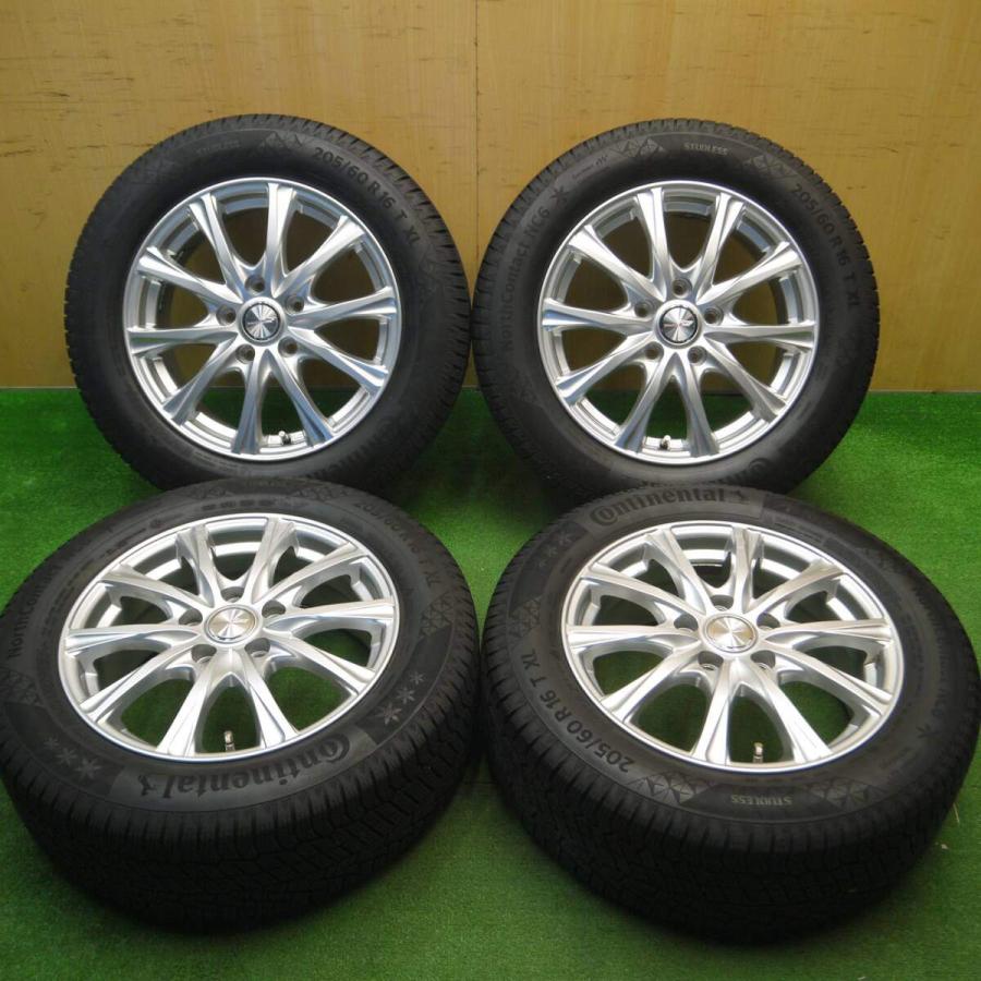 バリ溝！21年！キレイ！9分☆スタッドレス 205/60R16 コンチネンタル 