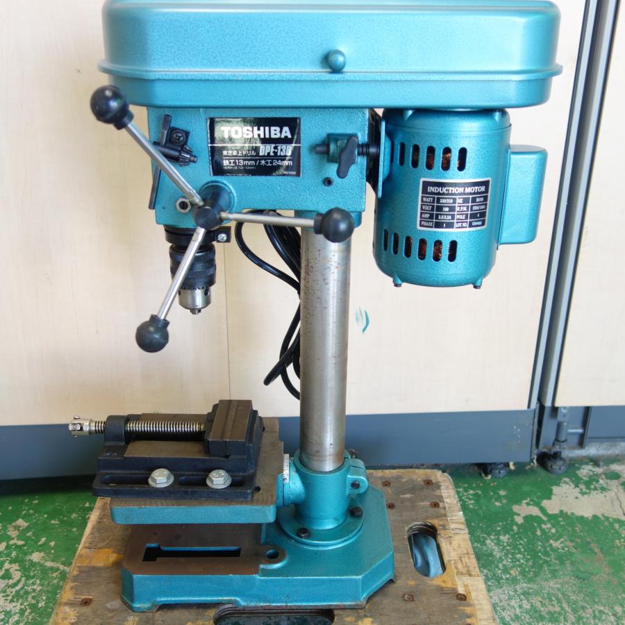 送料無料] キレイ☆東芝 100V 卓上 ドリル 鉄工 13mm 木工 24mm DPE