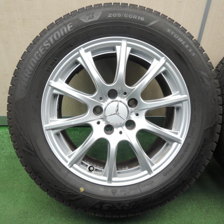 送料無料* バリ溝！22年！9.5分☆ベンツ Cクラス W205 純正 205/60R16 
