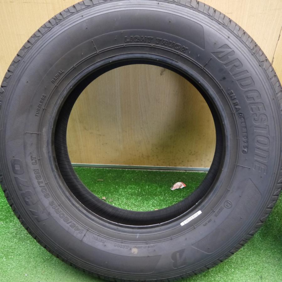 未使用！25年！2本☆145/80R12 80/78N ブリヂストン K370 タイヤ 12 