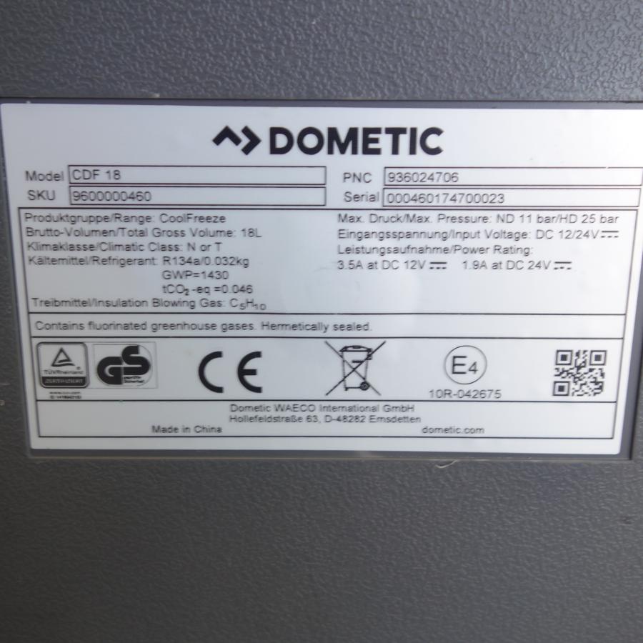 Dometic ポータブル 冷蔵庫 CDF-18 シガー クーラーボックス 車 送料無料] ☆DOMETIC 冷蔵庫 クーラーボックス Cool Freeze CDF18 DC