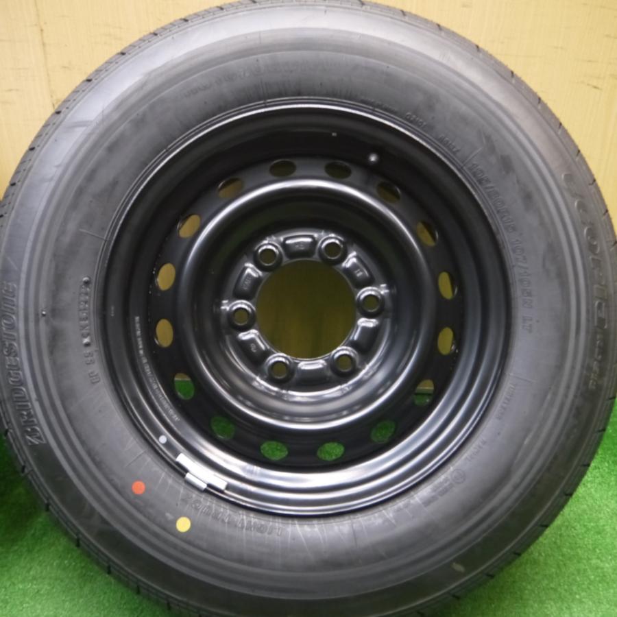 [送料無料] 新車外し！23年★トヨタ ハイエース 純正 スチール 195/80R15 107/105N ブリヂストン エコピア RD613 ...
