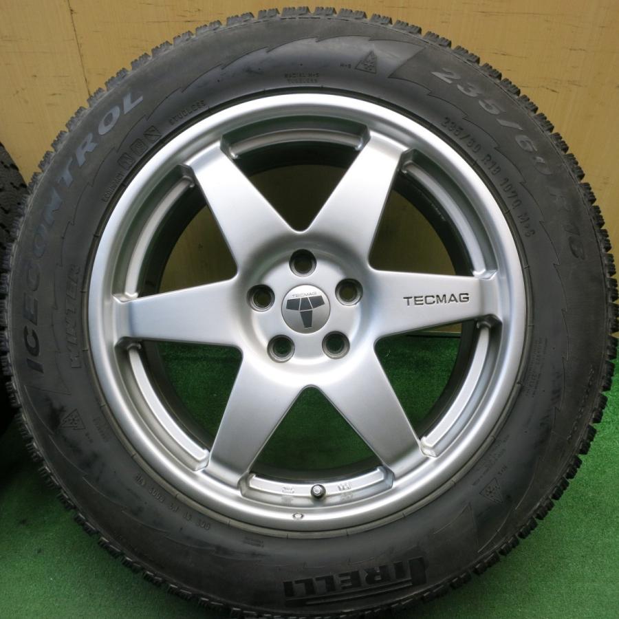 バリ溝！9分☆ボルボ 等 TECMAG Type206R 235/60R18 スタッドレス 