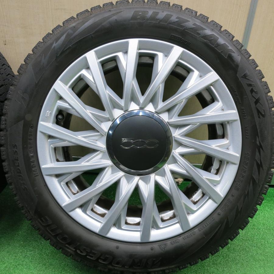 送料無料] バリ溝！キレイ！9分☆FIAT フィアット 500 純正 185/55R15 