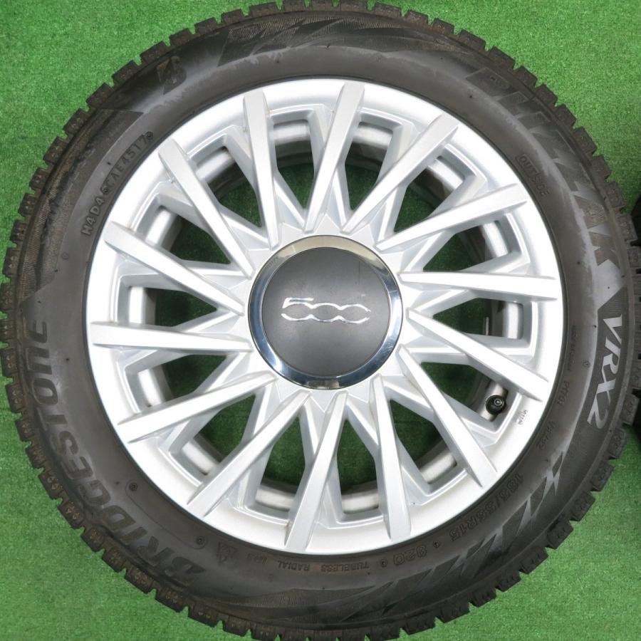 送料無料] バリ溝！キレイ！9分☆FIAT フィアット 500 純正 185/55R15 
