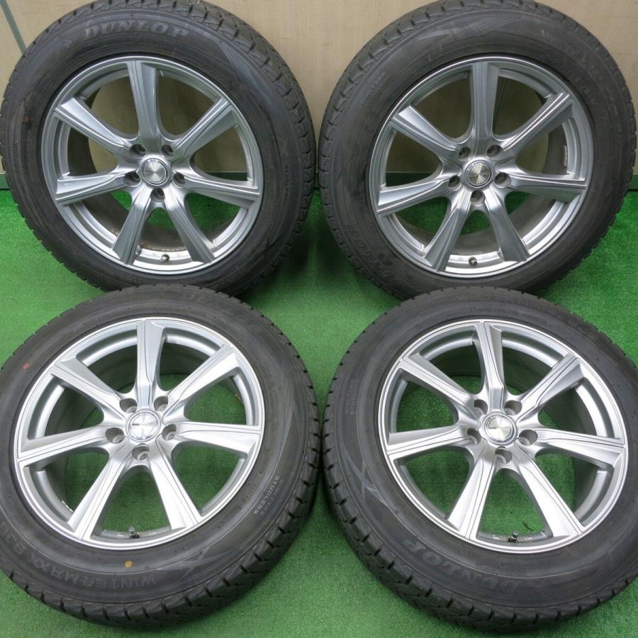 送料込 225/60R18 スタッドレス バリ溝 RAV4 SJ8 バリ溝！キレイ！9.5分☆スタッドレス 225/60R18 ダンロップ