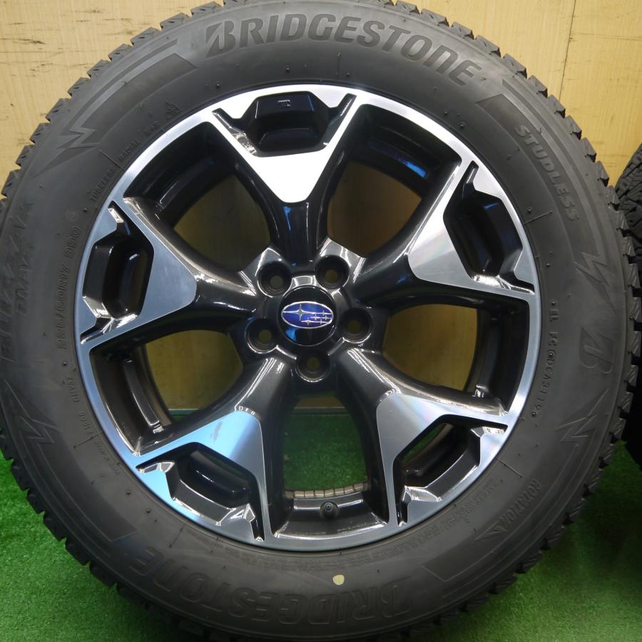 バリ溝！キレイ！9分★スバル XV 純然たる 225/60R17 スタッドレス ブリヂストン ブリ背嚢 DM-V3 17in PCD100/5H★6040608Hス