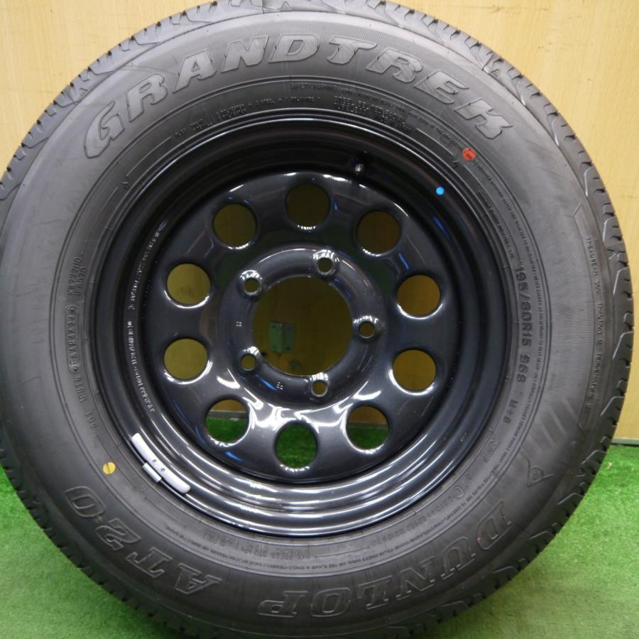 スズキ ジムニーシエラ 純正 AT20 195/80R15 背面タイヤ用に 新車外し！24年！1本☆スズキ ジムニー シエラ 純正 スチール