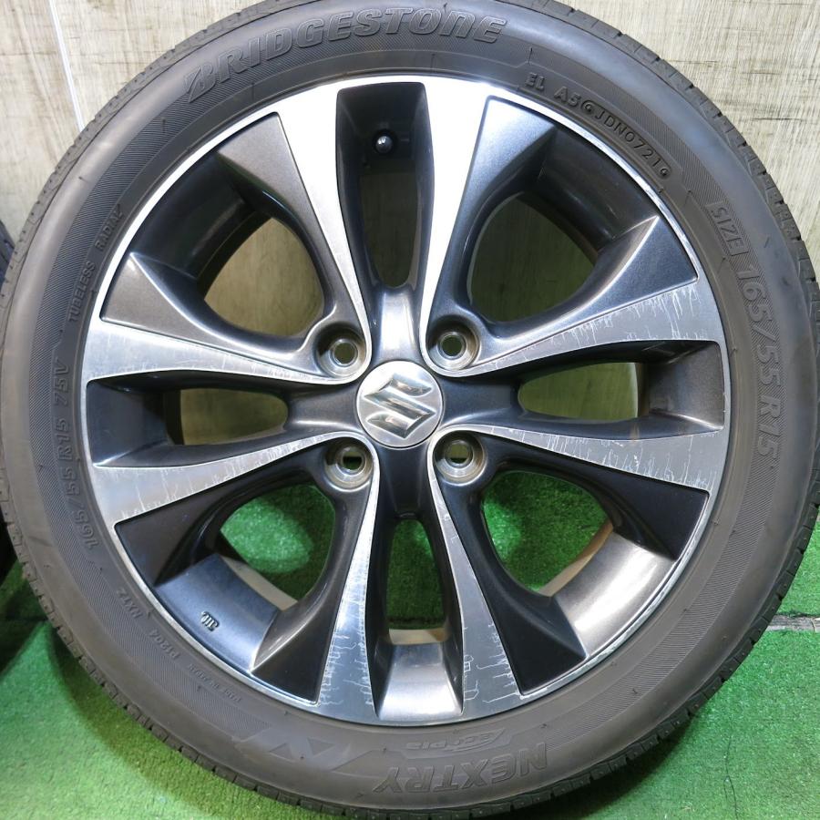 165/55R15 ワゴンRスティングレー純正ホイール＋タイヤ4本 送料無料* 4本価格！21年☆スズキ ワゴンR スティングレー 純正 165