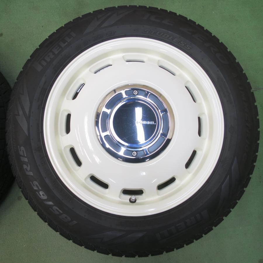 綺麗 22年★シエンタ 等 185/65R15 スタッドレス ピレリ アイスゼロ アシンメトリコ X BLOOD DIESEL クロス ブラッド ディーゼル PCD100/5H★6042902イス_4