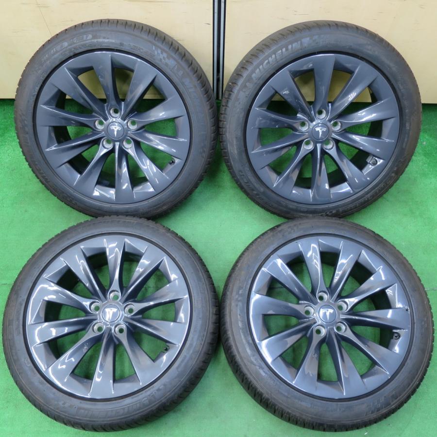テスラモデルS純正19インチホイール　 245/45 R19 タイヤ付き 送料無料* タイヤほぼ未使用！キレイ☆テスラ モデルS 純正 245/45R19
