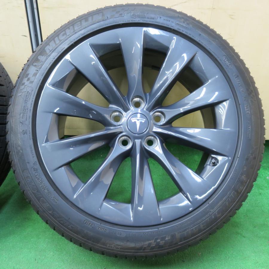 送料無料* タイヤほぼ未使用！キレイ☆テスラ モデルS 純正 245/45R19 