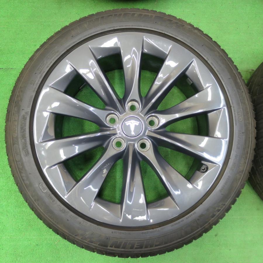 送料無料* タイヤほぼ未使用！キレイ☆テスラ モデルS 純正 245/45R19