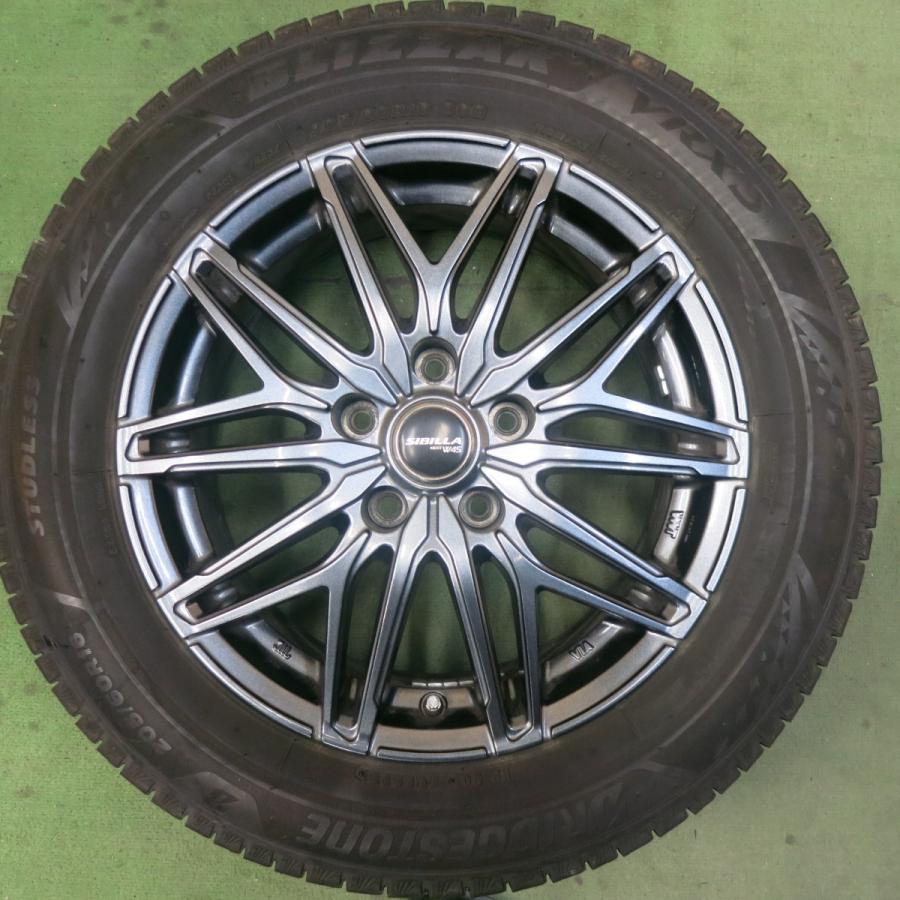 バリ溝！23年！キレイ！9分★スタッドレス 205/60R16 ブリヂストン ブリザック VRX3 SIBILLA NEXT W45 シビラ ネクスト 16インチ PCD114.3/5H★6033001SKスの画像