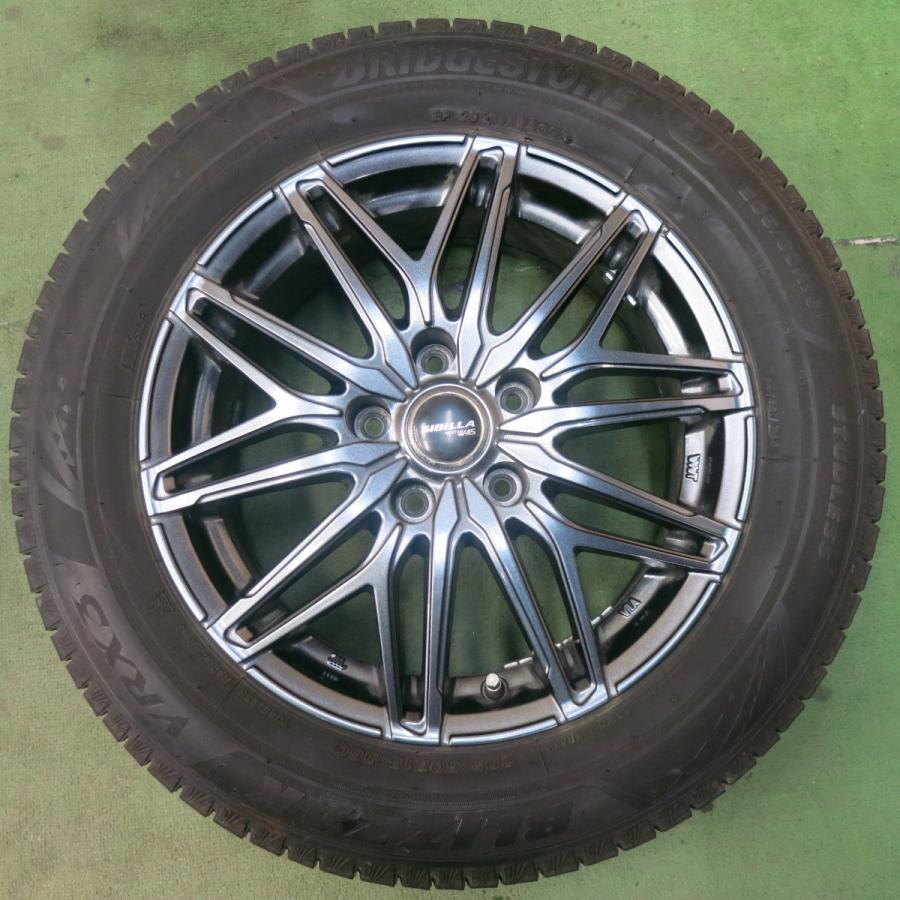 バリ溝！23年！キレイ！9分★スタッドレス 205/60R16 ブリヂストン ブリザック VRX3 SIBILLA NEXT W45 シビラ ネクスト 16インチ PCD114.3/5H★6033001SKスの画像