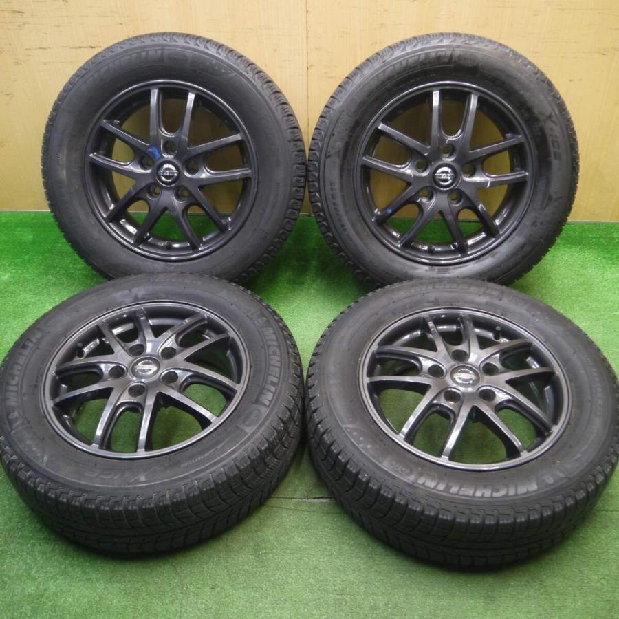 ◇中古溝有りヨコハマ195/65R15スタッドレスセット セレナC25c26 4本価格☆日産 C27 セレナ 純正 OP エスティーロ 195/65R15