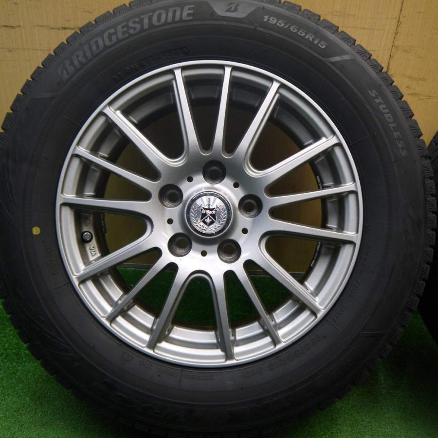 バリ溝　美品　22年製　ブリヂストン　スタッドレスタイヤ　195/65R15 バリ溝！22年！キレイ！9.5分☆スタッドレス 195/65R15