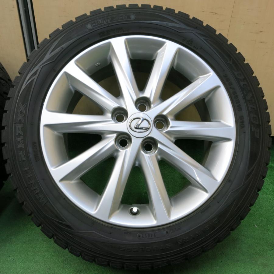 *送料無料* バリ溝！キレイ！8.5分★レクサス CT200h 純正 205/55R16 スタッドレス ダンロップ ウインターマックス WM01 PCD100/5H★4051004イス｜garage-get｜03