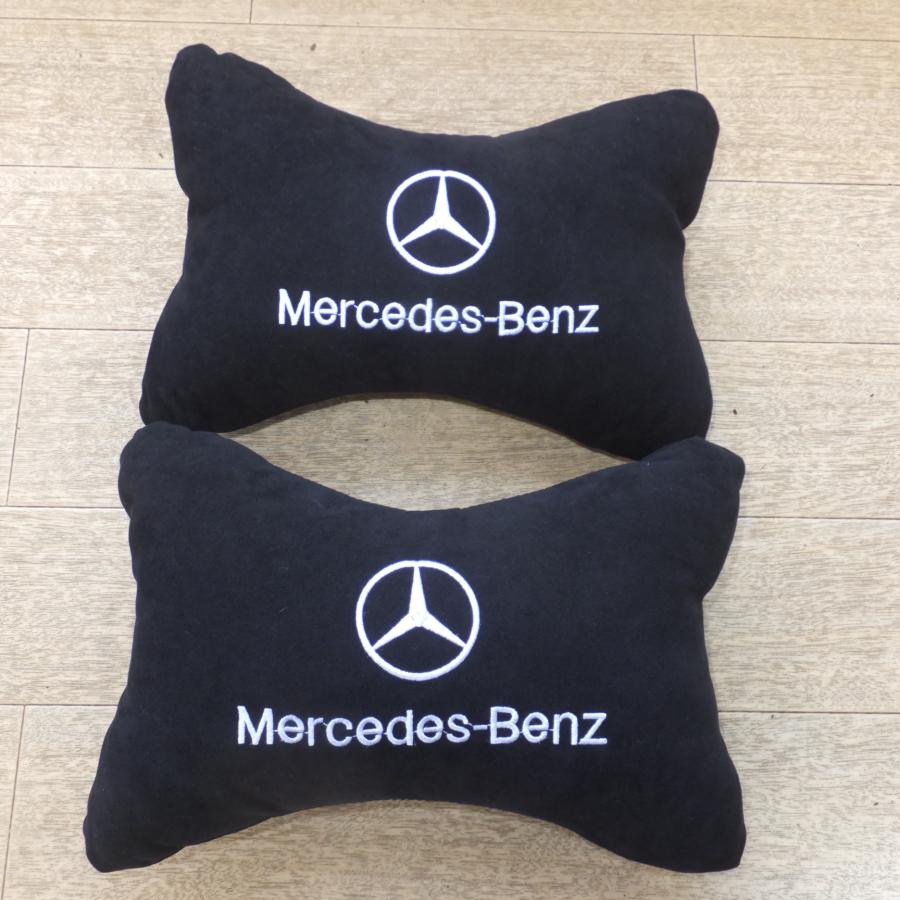 メルセデスベンツ　本革　クッション　2個セットMercedes-Benz レザー メルセデスベンツ 本革 クッション 2個セットMercedes-Benz