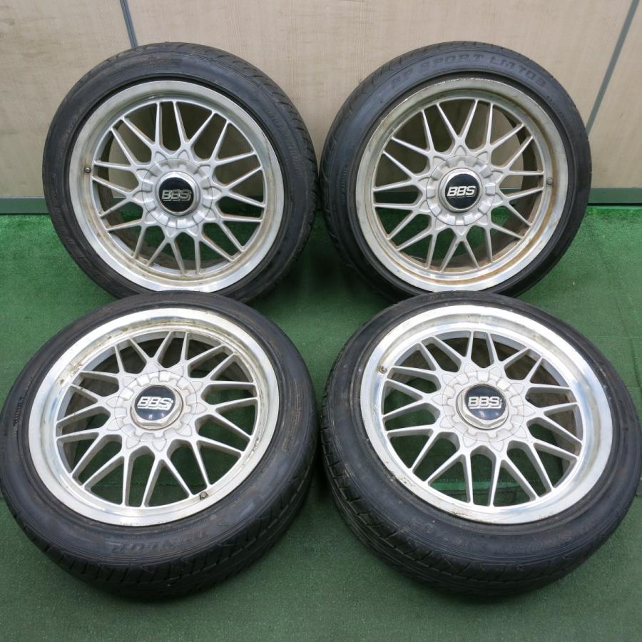 送料無料* バリ溝！9.5分☆BBS RG145 RG192 225/45R18 ダンロップ SP 