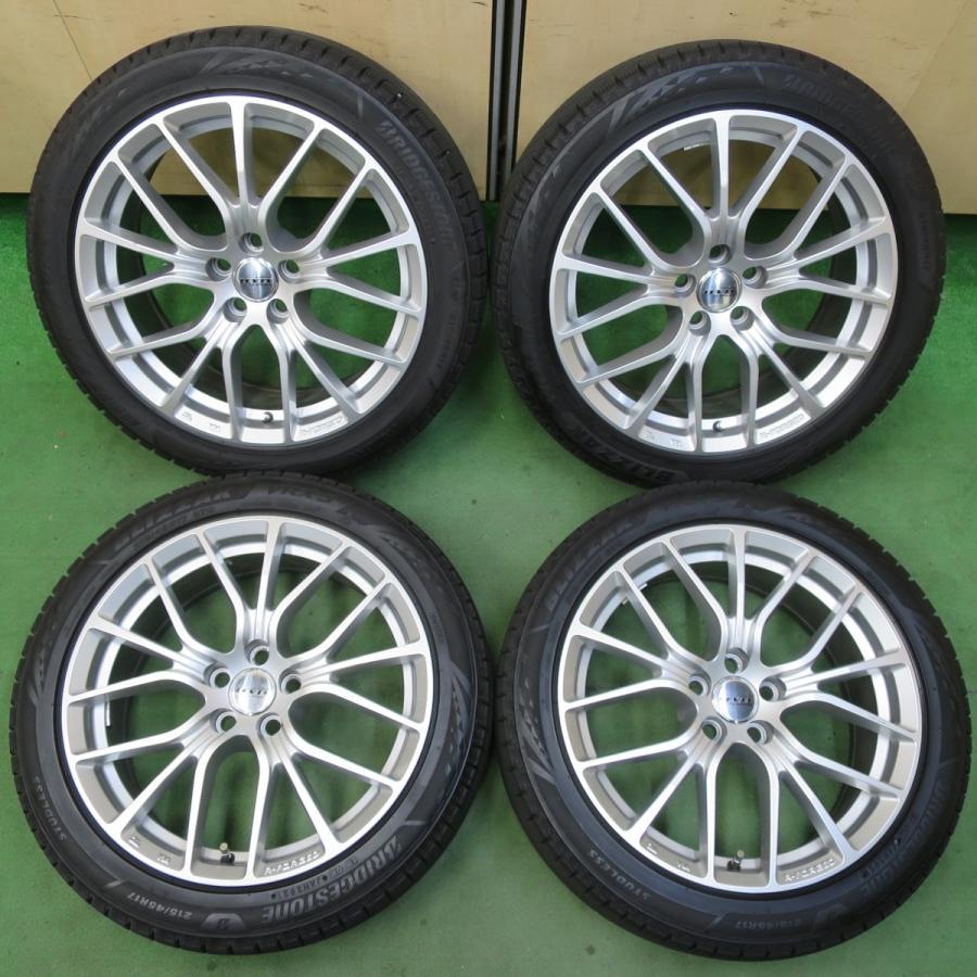 バリ溝 21年 9.5分☆プリウス 等 215/45R17 スタッドレス ブリヂストン 