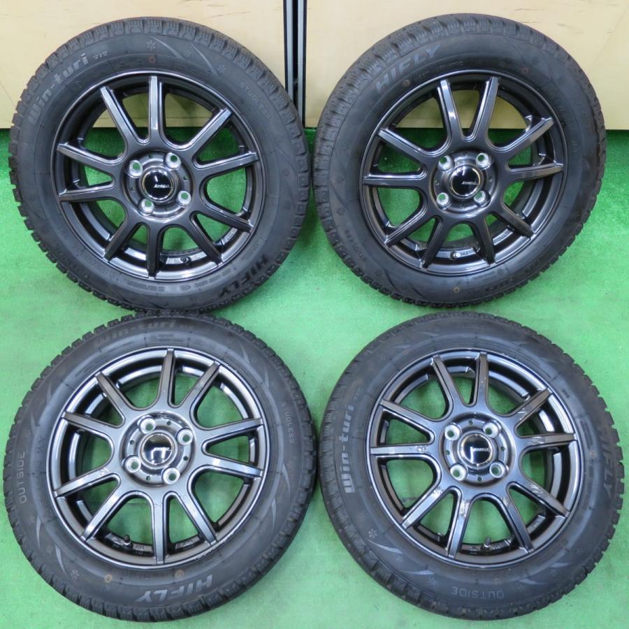 送料無料* 超バリ溝！22年！キレイ！ほぼ10分☆スタッドレス 155/65R14  