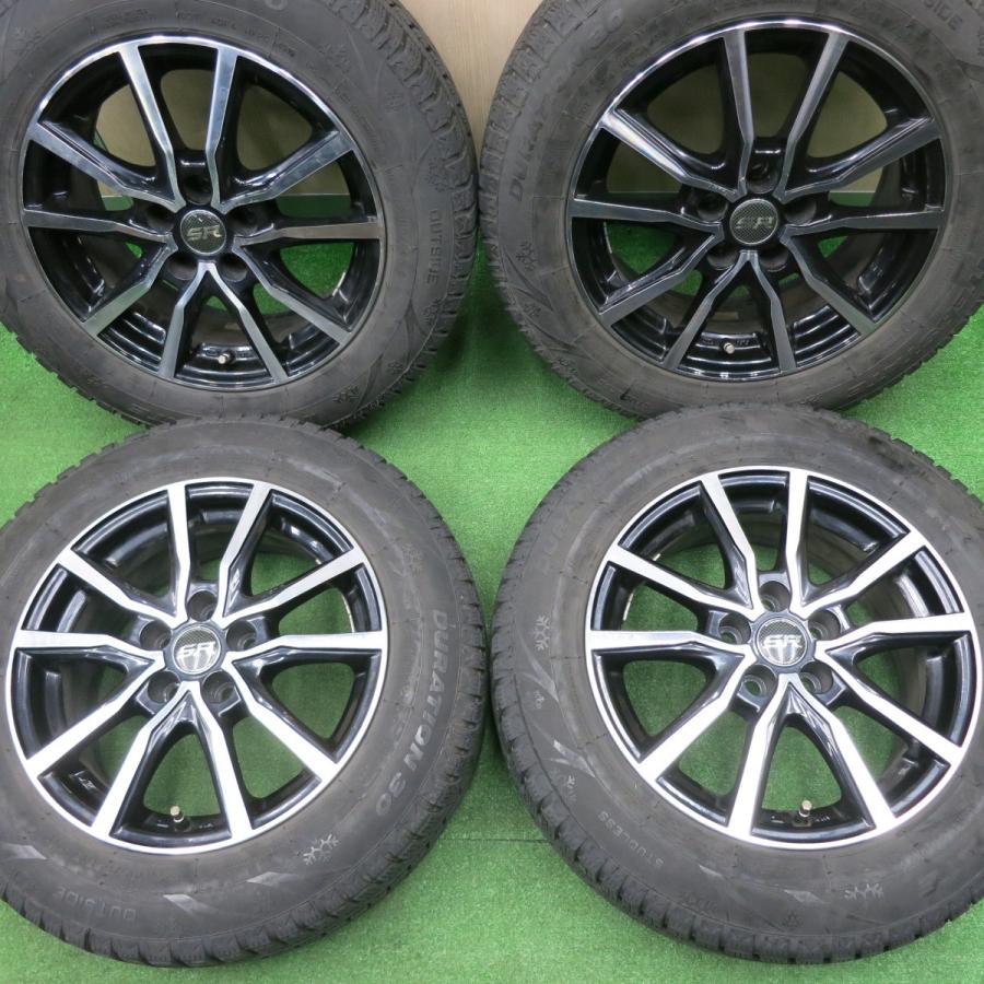 送料無料] バリ溝！9分☆プリウス 等 195/65R15 スタッドレス インター 