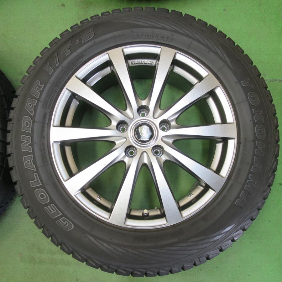 バリ溝！9.5分★スタッドレス 225/65R17 ヨコハマ ジオランダー i/T-S MANARAY SPORT マナレイ スポーツ 17インチ PCD114.3/5H★5051904イスの画像