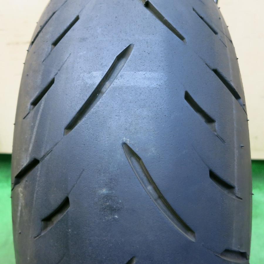 送料無料] バリ溝！20年！9分☆バイク タイヤ 180/55ZR17 ダンロップ 