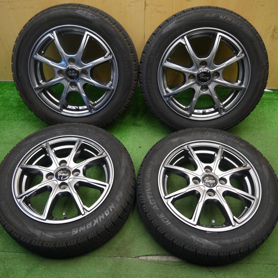 バリ溝 21年 綺麗 8.5分☆スタッドレス 155/65R14 ナンカン アイス 