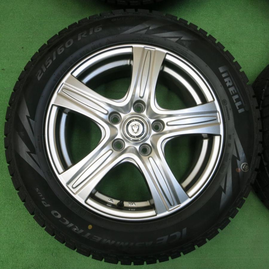 *送料無料* バリ溝！21年！キレイ！ほぼ10分★スタッドレス 215/60R16 ピレリ アイスアシンメトリコ プラス VELVA ヴェルヴァ PCD114.3/5H★4042914イス｜garage-get｜04