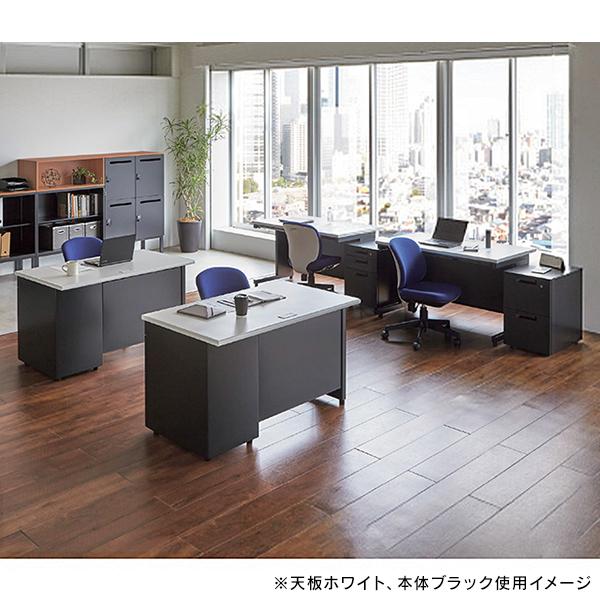 組立設置付 JSシリーズ PLUS 片袖机 W1200×D700×H700mm 5カラー JS-127D-3 プラス スチールデスク オフィスデスク 片袖デスク 事務机 日本製の画像