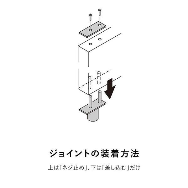 Garage GP/パーツ 直連結ジョイント GP-SJ シルバー/ブラック パーティション 衝立 間仕切り 連結金具 パネル 410871 435359｜garage-murabi｜04