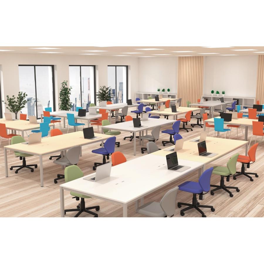 OAミーティングテーブル W1800&times;D900&times;H700 ホワイト ATW-1890TL 配線機能 配線ボックス付 会議テーブル(事業所様お届け 限定商品)