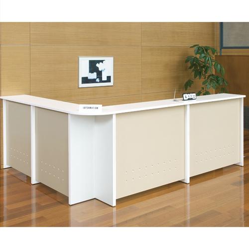 PLUS（プラス） 受付ハイカウンター W1200mm 天板2色/幕板シルバー色