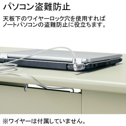 (組立設置迄)平机 RJデスクII プラス W1400×D700 ホワイト＆エルグレー RJ-147H WH LGY 事務机 日本製の画像
