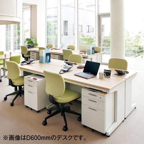 (組立設置迄)平机 RJデスクII プラス W1400×D700 天板：ホワイトメープル RJ-147H WM 事務机 日本製の画像