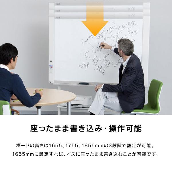N-21S-ST 電子黒板/コピーボード スタンドセット 2面スクロール ネットワーク対応 Sタイプ W1300m J428511(設置迄)_5